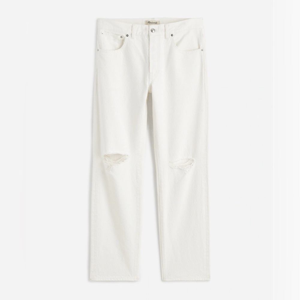 NWT Madewell The Dean Easy Straight Crop Jean